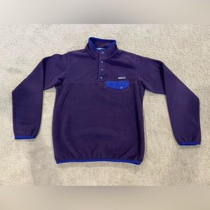 Patagonia Synchilla Snap-T Fleece Pullover Jacket Dark Purple Womens Small